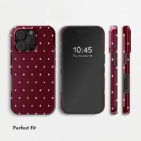 Selencia Vivid Back Cover Apple iPhone 16 Pro - Happy Dots Burgundy