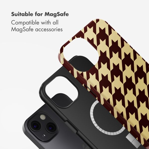 Selencia Vivid Back Cover with MagSafe Apple iPhone 13 - Pied-de-Poule