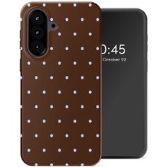 Selencia Vivid Backcover Samsung Galaxy A57 (5G) - Happy Dots Chocolate