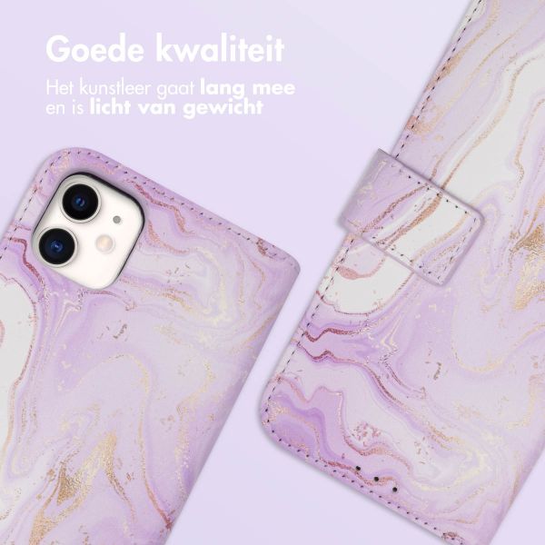 imoshion Design Bookcase Apple iPhone 11 - Purple Marble