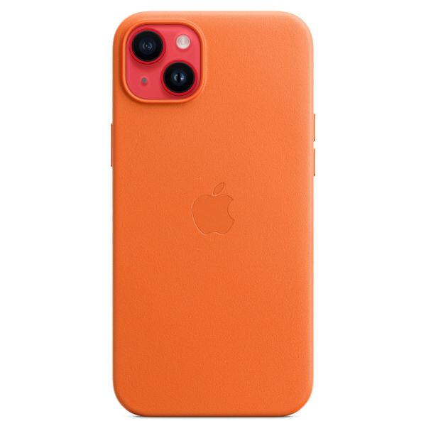 Apple Leather Backcover MagSafe Apple iPhone 14 Plus - Oranje