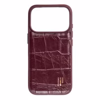 iDeal of Sweden Vegan Leather MagSafe Backcover Apple iPhone 18 Pro / 17 Pro - Fine Wine Croco