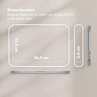 Selencia Teddy Laptop hoes 15-16 inch - Laptopsleeve - Leopard