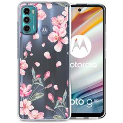 imoshion Design hoesje Motorola Moto G60 - Bloem - Roze