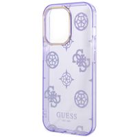 Guess Peony Glitter Backcover iPhone 14 Pro - Lila