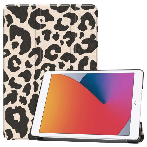 imoshion Trifold Design Bookcase iPad 7 (2019) / iPad 8 (2020) / iPad 9 (2021) 10.2 inch - Leopard