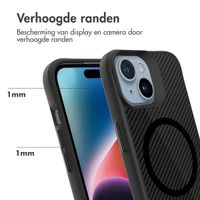 imoshion Rugged Hybrid Carbon Case met MagSafe iPhone 15 Plus - Zwart