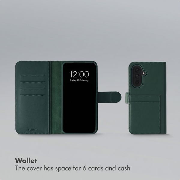 Selencia Olyn Detachable Bookcase with MagSafe Samsung Galaxy A37 (5G) - Green