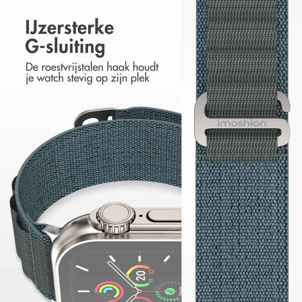 imoshion Nylon Alpine bandje Apple Watch Series 1 t/m 10 / SE / Ultra (2) (44/45/46/49 mm) - Blauw