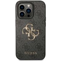 Guess 4G Metal Logo Backcover iPhone 14 Pro Max - Grijs