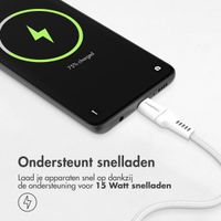 imoshion Braided USB-C naar USB-A kabel - 0,5 meter - Wit