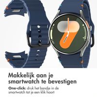imoshion Wave Siliconenband Samsung Galaxy Watch 4 / 5 / 6 / 7 / FE (20 mm) - Donkerblauw