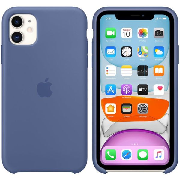 Apple Silicone Backcover iPhone 11 - Linen Blue