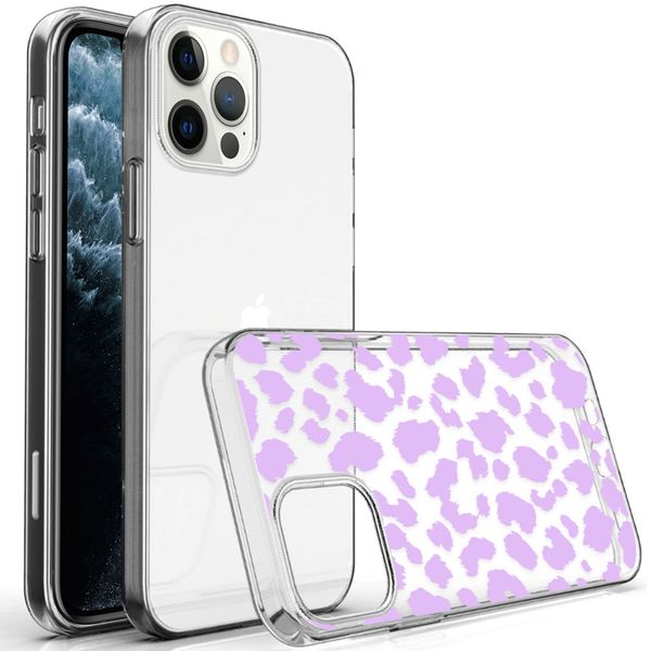 imoshion Design hoesje iPhone 12 (Pro) - Luipaard - Paars