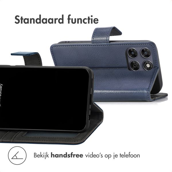 imoshion Luxe Bookcase Motorola Moto G77 - Donkerblauw