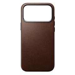 Nomad Traditional Leather Backcover met MagSafe Apple iPhone 17 Pro Max - Bruin