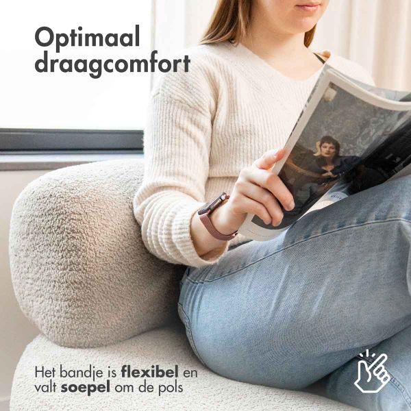 imoshion Milanees magnetisch bandje Apple Watch Series 1 - 9 / SE (38/40/41 mm) | Series 10 / 11 (42 mm) - Maat M - Roze