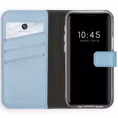 Selencia Echt Leren Bookcase Apple iPhone 12 Mini - Air Blue