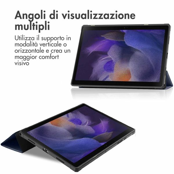 imoshion Trifold Bookcase Samsung Galaxy Tab A8 - Donkerblauw