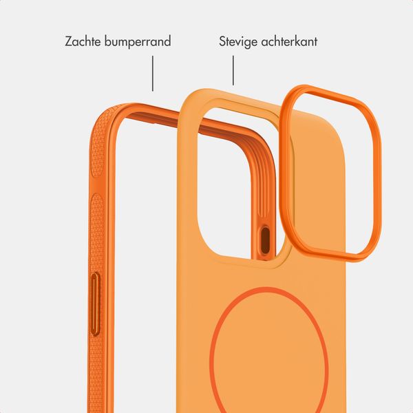 imoshion Color Backcover met Thin MagSafe Ring Apple iPhone 15 Pro - Oranje