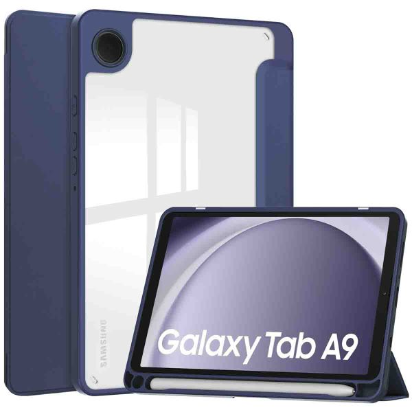 imoshion Trifold Hardcase Bookcase Samsung Galaxy Tab A9 8.7 inch - Donkerblauw