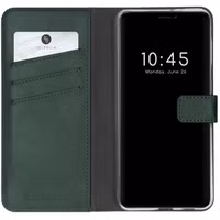 Selencia Echt Lederen Bookcase Apple iPhone 13 Pro Max - Groen