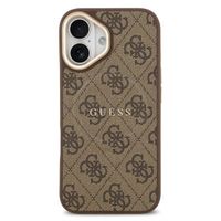 Guess Classic 4G Logo Backcover met MagSafe Apple iPhone 17 - Bruin