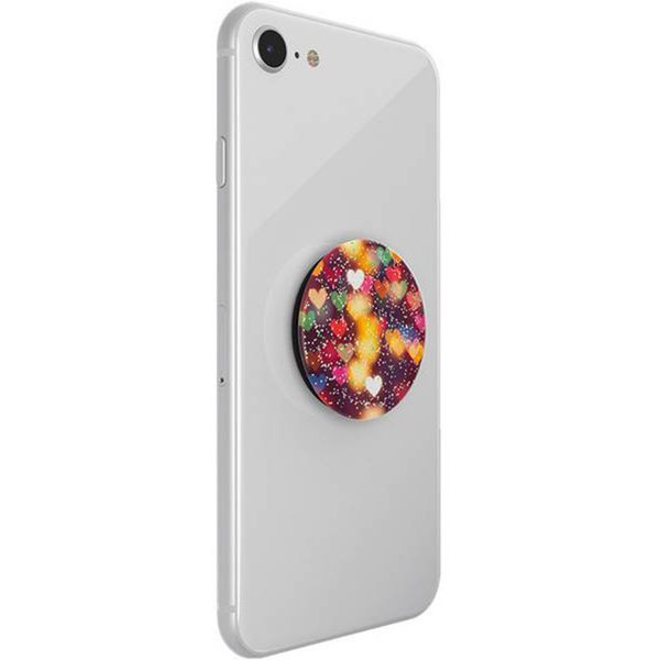 PopSockets PopGrip - Afneembaar - Glitter Bokeh Hearts