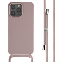 imoshion Siliconen hoesje met koord iPhone 15 Pro Max - Sand Pink