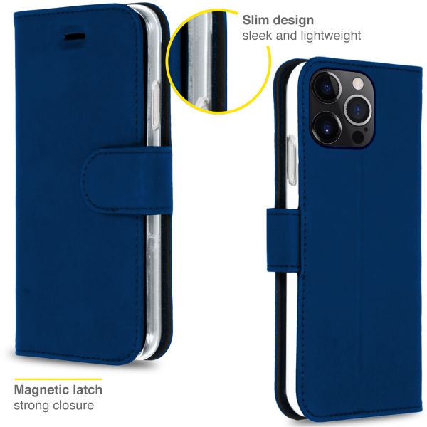 Accezz Wallet Softcase Bookcase Apple iPhone 13 Pro - Donkerblauw
