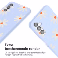 imoshion Siliconen design hoesje met koord Samsung Galaxy A14 (5G/4G) - Lila Flower Distance