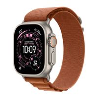 Apple Alpine Loop Band Apple Watch Series 1 - 11 / SE / Ultra (44/45/46/49 mm) - Maat L - Terracotta / Natural Titanium