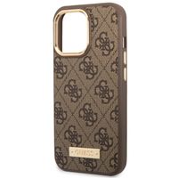 Guess 4G Logo Monogram Backcover MagSafe Apple iPhone 14 Pro Max - Bruin