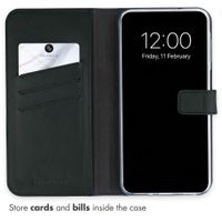 Selencia Genuine Leather Book Case Samsung Galaxy S26 FE - Green