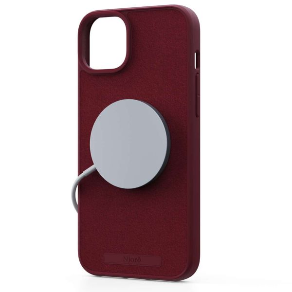 Njorð Collections Suède Comfort+ Case MagSafe iPhone 15 Plus - Red