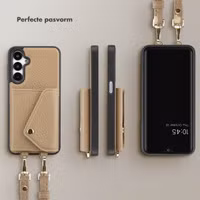 Selencia Sera Telefoonhoes met Koord en Envelop Pashouder Samsung Galaxy A16 - Beige