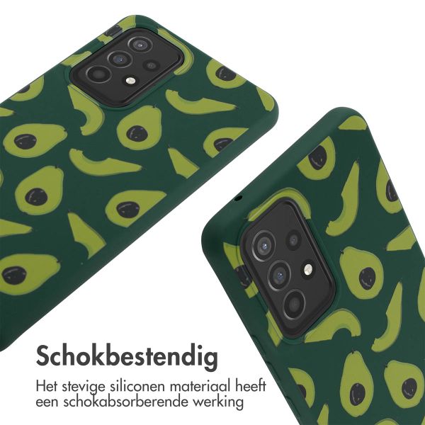 imoshion Siliconen design hoesje met koord Samsung Galaxy A53 - Avocado Green