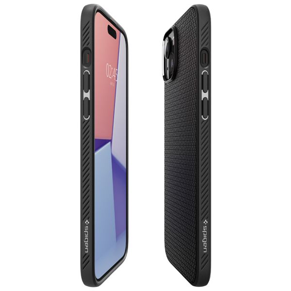 Spigen Liquid Air Backcover iPhone 15 - Matte Black