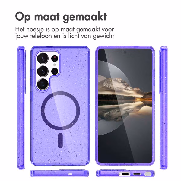 imoshion Sparkle Backcover met MagSafe Samsung Galaxy S24 Ultra - Glitter Paars