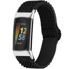 imoshion Elastisch nylon bandje Fitbit Charge 5 / Charge 6 - Zwart