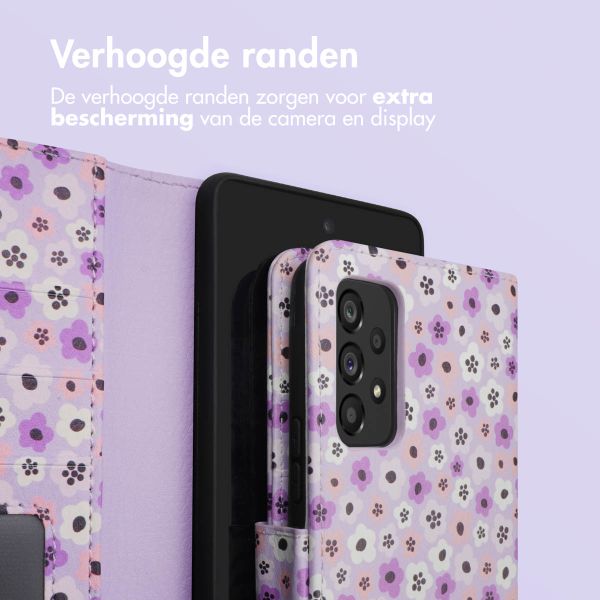 imoshion Design Bookcase Samsung Galaxy A53 - Purple Flowers