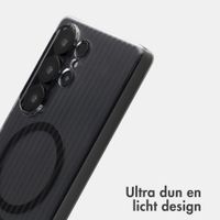 Accezz Lite Backcover met MagSafe | Fluted | Samsung Galaxy S25 Ultra - Zwart