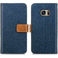imoshion Luxe Canvas Bookcase Samsung Galaxy S7 - Donkerblauw