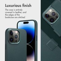 Accezz 2-in-1 Leather Bookcase with MagSafe Apple iPhone 14 Pro - Cedar Green