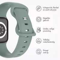imoshion Siliconen⁺ bandje Apple Watch Series 1 t/m 9 / SE (38/40/41 mm) | Series 10 / 11 (42 mm) - Maat S/M - Pine