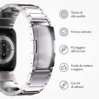 Accezz Mat Titanium bandje Apple Watch | 38/40/41/42 mm - Zilver