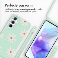 imoshion Siliconen design hoesje met koord Samsung Galaxy A55 - Green Flower Distance