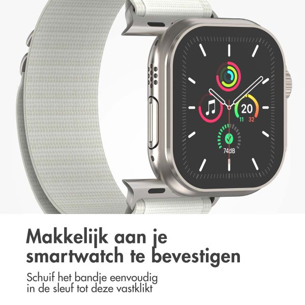 imoshion Nylon Alpine bandje Apple Watch Series 1 t/m 11 / SE / Ultra (44/45/46/49 mm) - Wit