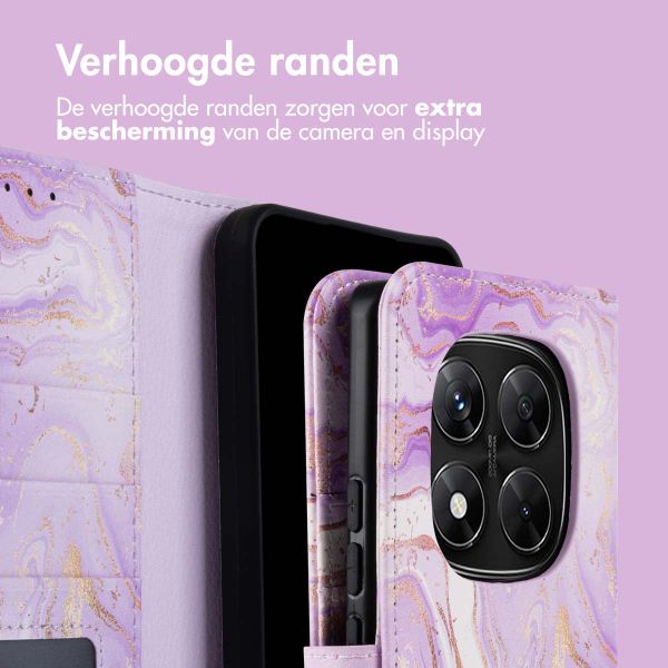 imoshion Design Bookcase Xiaomi Redmi Note 14 Pro Plus (5G) - Purple Marble