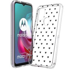 imoshion Design hoesje Motorola Moto G30 / G20 / G10 (Power) - Hartjes - Zwart